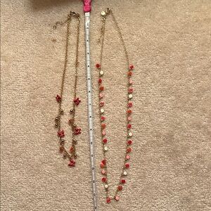 Talbots Elegant Coral and Gold Women's Necklaces
